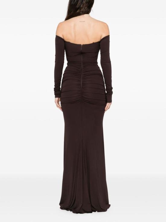 26SS 엘리자베타프랜치 롱 원피스 ABR1061E2 EV9 Brown - ELISABETTA FRANCHI