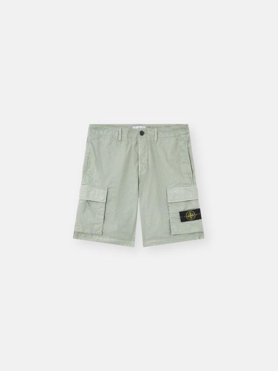 26SS 스톤 아일랜드 오가닉 룩 나일론 파나마 TC 루즈 와이드 레그핏 카고 버뮤다 쇼츠 L100001S0069V0055 Green