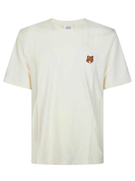 26SS 메종키츠네 폭스 헤드 레귤러 티셔츠 PM00107KJ7026 0063 BIANCO