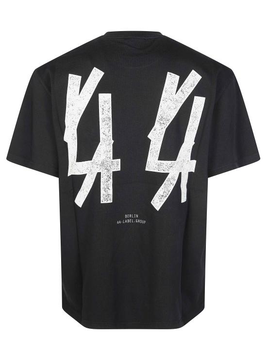 26SS 44레이블 반팔 티셔츠 B0030556FA528P574 BLACK NERO - 44 LABEL