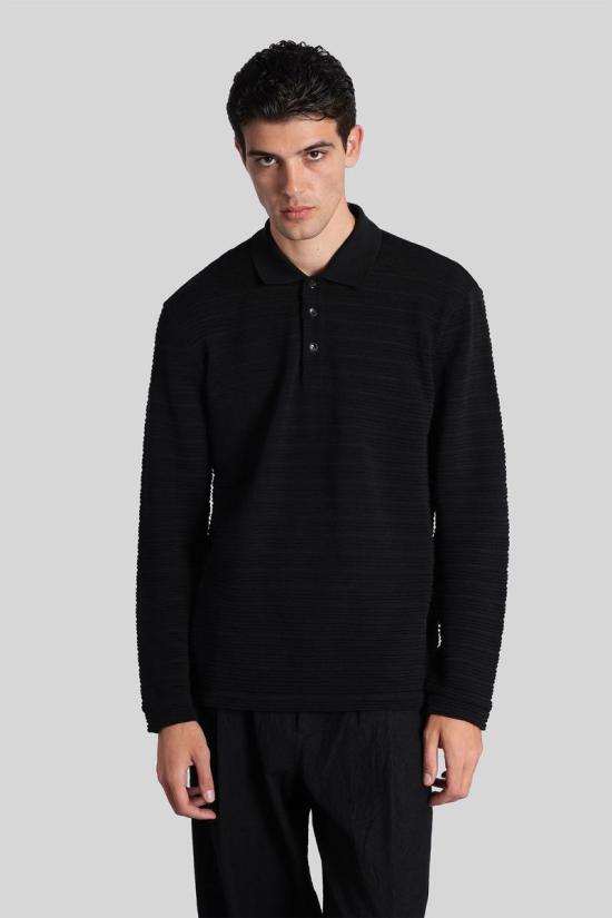 25FW 조르지오 아르마니 긴팔 셔츠 425905 GM001989TE17022 Black