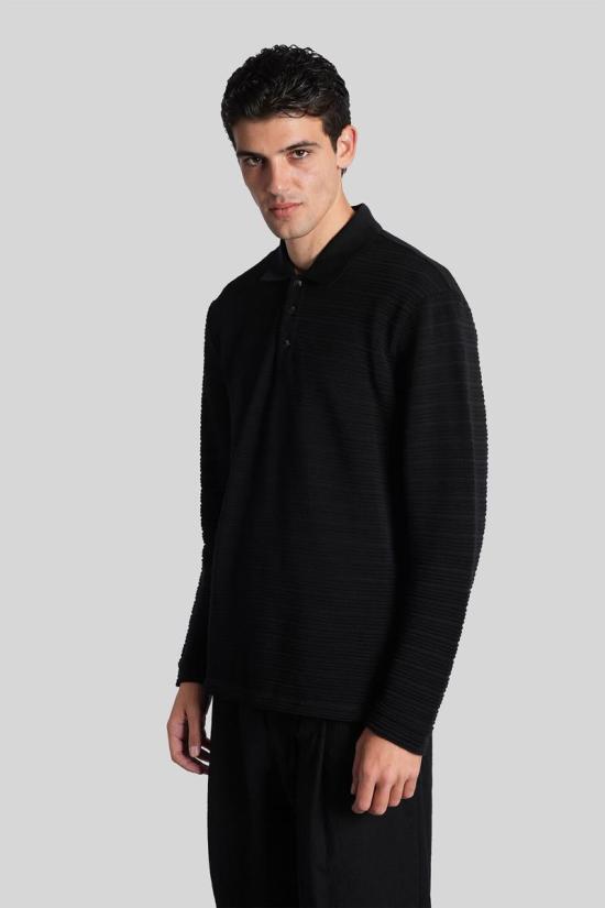 25FW 조르지오 아르마니 긴팔 셔츠 425905 GM001989TE17022 Black - GIORGIO ARMANI