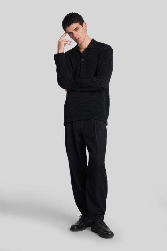 25FW 조르지오 아르마니 긴팔 셔츠 425905 GM001989TE17022 Black - GIORGIO ARMANI