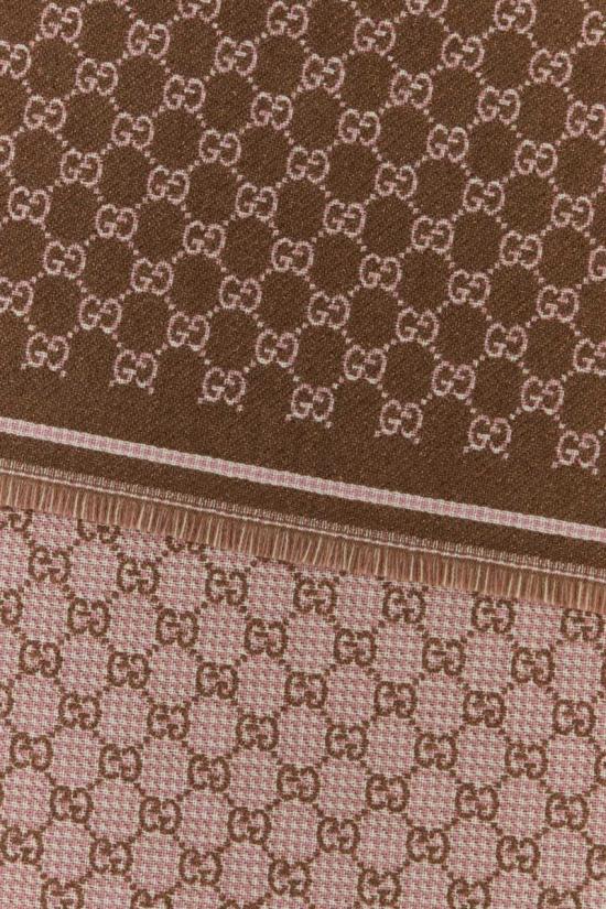 26SS 구찌 GG 울 스카프 8390353GAMQ 2572 BROWNPINK - GUCCI