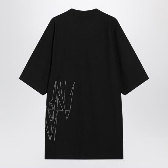 26SS 릭오웬스 몽클레어 반팔 티셔츠 MU01F8C0489B7R S RICKO 999 Black - RICK OWENS MONCLER