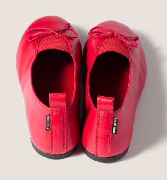 26SS 미우미우 플랫 슈즈 5F552EFA005038 F0011 ROSSO Red - MIU MIU