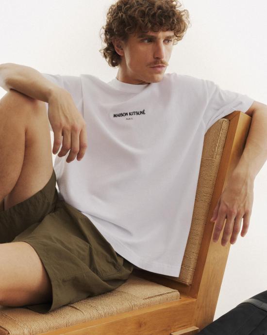 26SS 메종키츠네 파리 컴포트 티셔츠 QM00100KJ7025 0063 BIANCO - MAISON KITSUNE