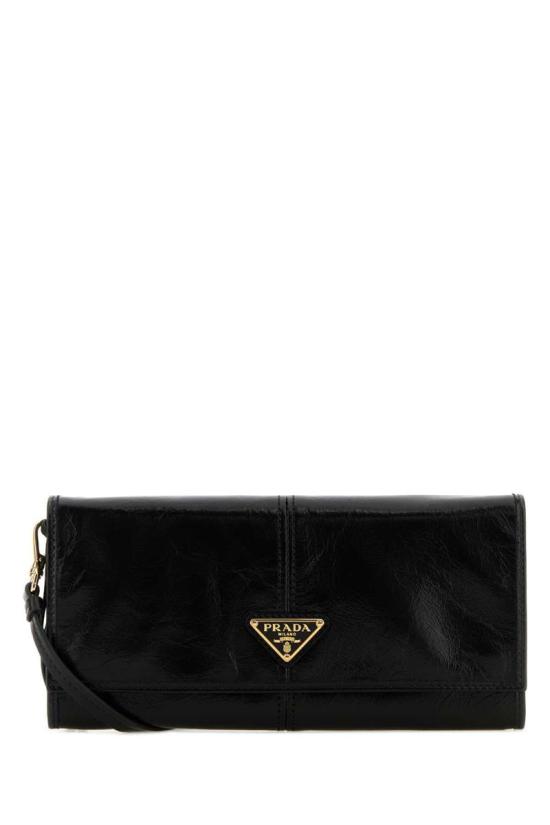 26SS 프라다 숄더 스트랩 레더 월렛 1MT0362CYR F0002 Black