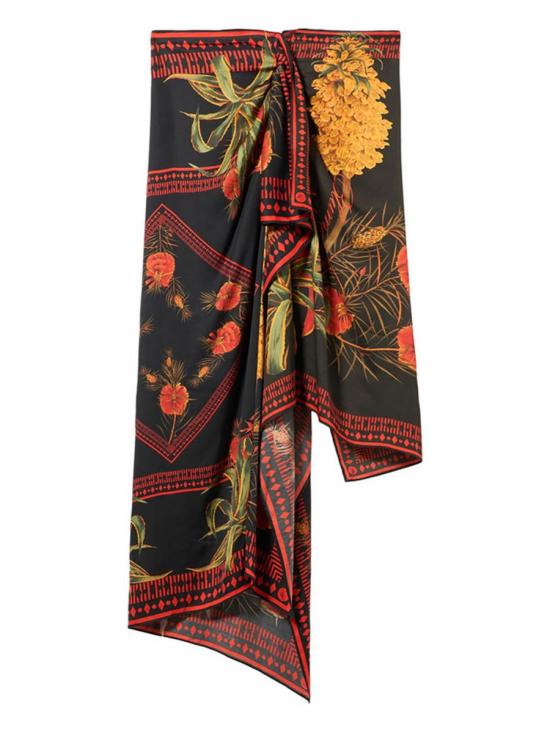 26SS 블루마린 미디 스커트 P622G281A F9904 BLACK