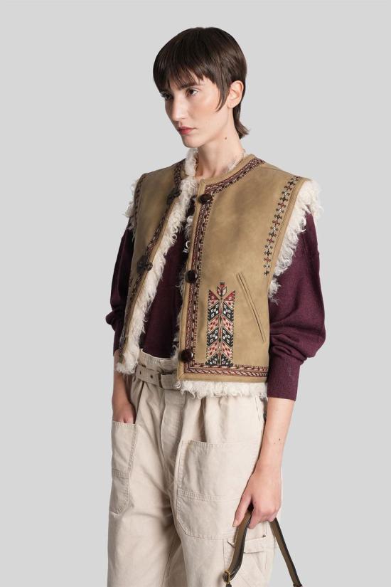 25FW 이자벨마랑에뚜왈 베스트 429588 GI0061FA C3A02E Brown - ISABEL MARANT ETOILE