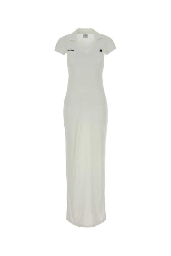 26SS 쿠레쥬 롱 원피스 126JRO807JS0195 0098 HERITAGEWHITEBLACK