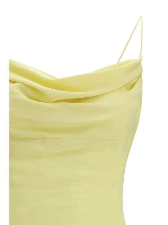 26SS 발망 롱 원피스 GF1RN350SF32 1GD YELLOW - BALMAIN