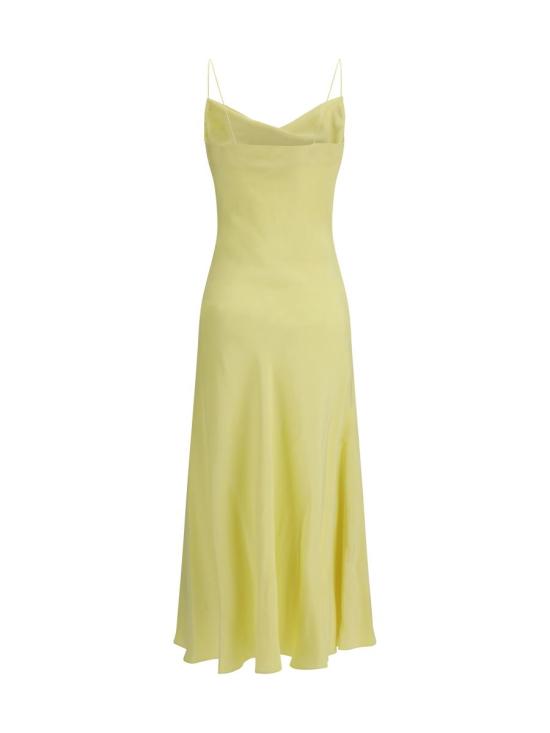 26SS 발망 롱 원피스 GF1RN350SF32 1GD YELLOW - BALMAIN