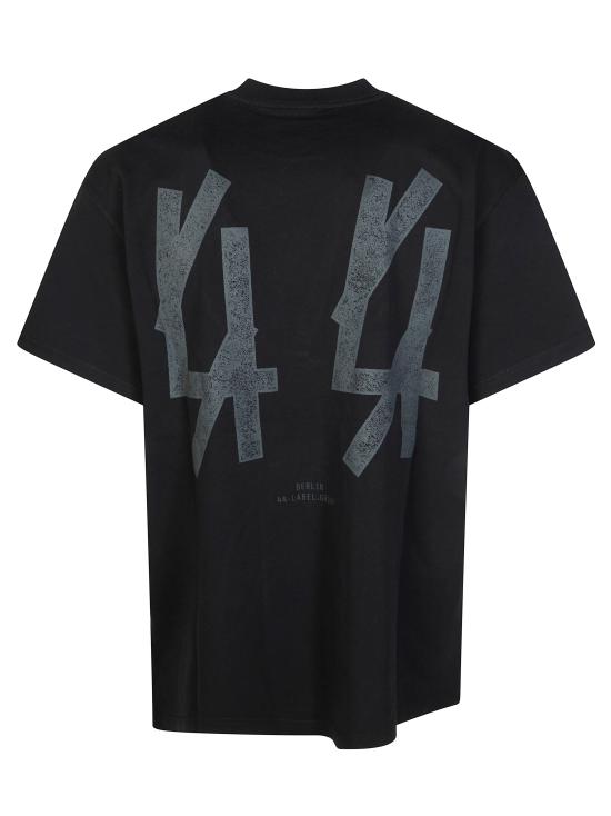 26SS 44레이블 반팔 티셔츠 B0030556FA706P761 BLACK NERO - 44 LABEL