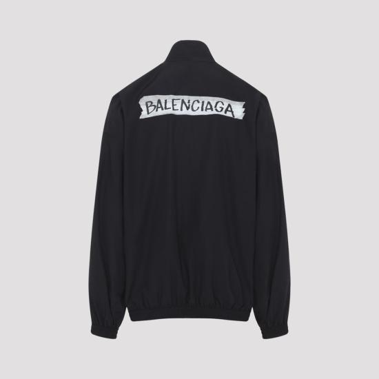 26SS 발렌시아가 마스킹 테이프 미디엄 핏 트랙수트 재킷 857713 TPQ38 1000 Black - BALENCIAGA