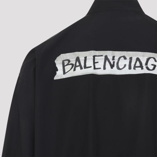 26SS 발렌시아가 마스킹 테이프 미디엄 핏 트랙수트 재킷 857713 TPQ38 1000 Black - BALENCIAGA