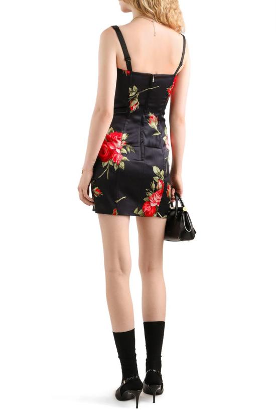 26SS 돌체앤가바나 숏 원피스 F6CLMTFSICDHN5ZN BOUQUET ROSE F BLACK - DOLCE & GABBANA