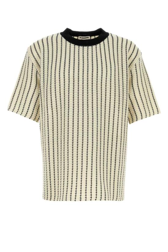 26SS 질샌더 반팔 티셔츠 J22GC0230J15467 071 STRIPPED