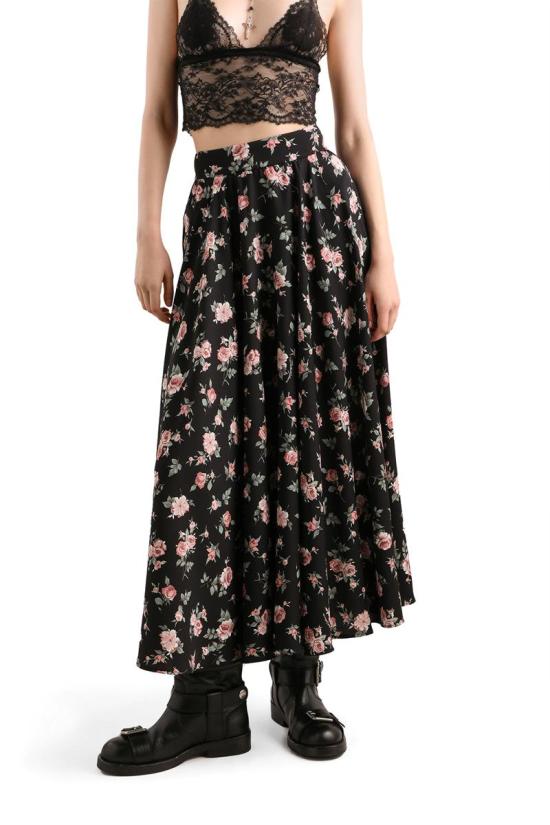 26SS 돌체앤가바나 롱 스커트 F4DBGTFSA8CHN5XQ ROSE VINTAGE F BLACK - DOLCE & GABBANA