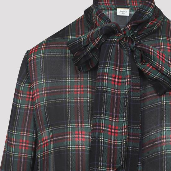 25FW 생로랑 셔츠 842861 Y1H96 1052 Black - SAINT LAURENT