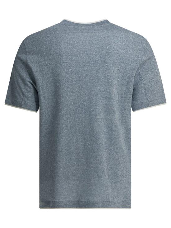 26SS 브루넬로 쿠치넬리 반팔 티셔츠 MW8357427CGE03 BLUE - BRUNELLO CUCINELLI