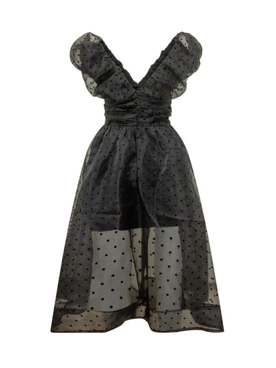 26SS 가니 미디 원피스 A1030107 099 Black - GANNI