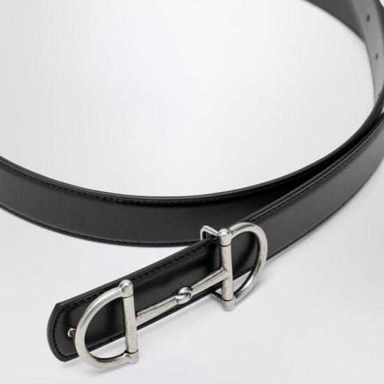 25FW 구찌 홀스빗 리버시블 레더 벨트 8472730YATC R GUC 1082 Black - GUCCI