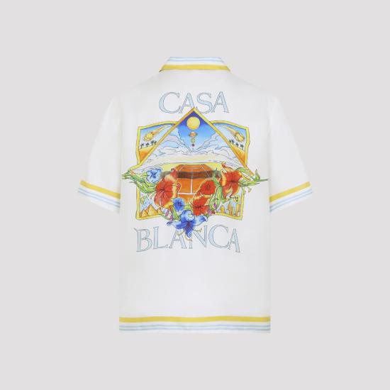 26SS 카사블랑카 긴팔 셔츠 MSS26SH00304 WHITE - CASABLANCA