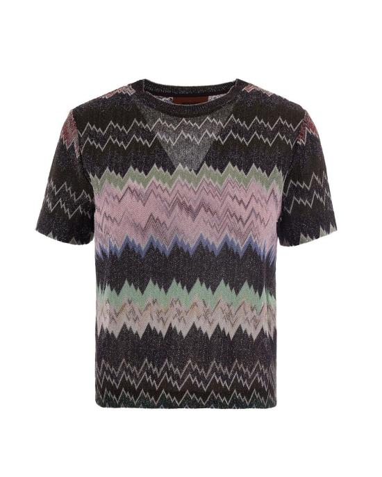 26SS 미소니 반팔 티셔츠 DS26SL01BR014WSM9YN MULTICOLOR