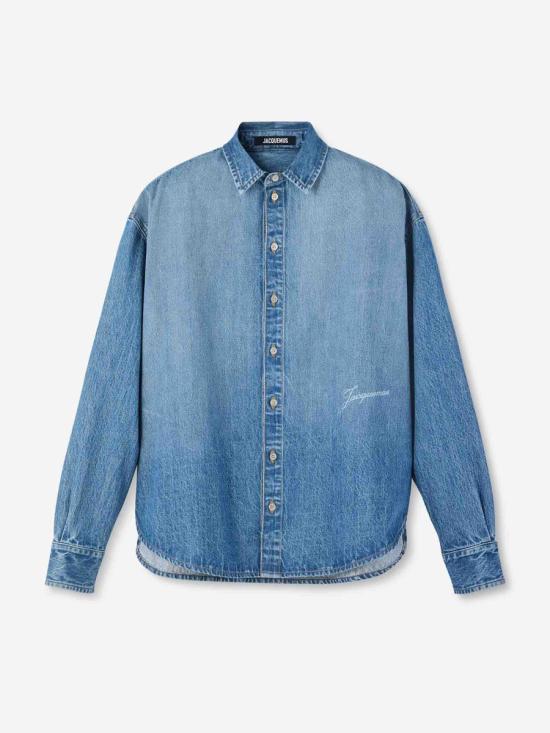 26SS 자크뮈스 긴팔 셔츠 SHM00545AD00017 33CBLUE TABAC DENIM BLUE