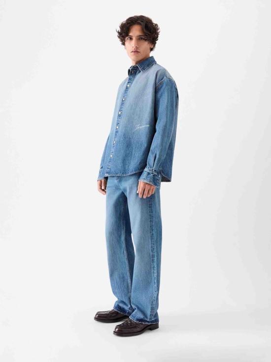 26SS 자크뮈스 긴팔 셔츠 SHM00545AD00017 33CBLUE TABAC DENIM BLUE - JACQUEMUS