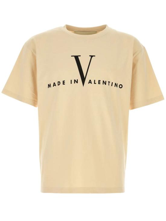 26SS 발렌티노 가라바니 반팔 티셔츠 8V3MG16PBAQ QT3 BURRO NERO Beige