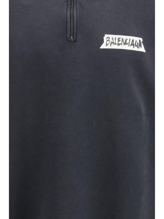 26SS 발렌시아가 집업 니트 850438TTVL7 1041 Black - BALENCIAGA