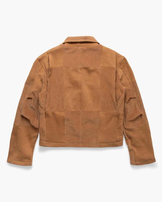  레스 티엔 자켓 레 티엔 패치워크 유틸리티 재킷 브라운 - LES TIEN