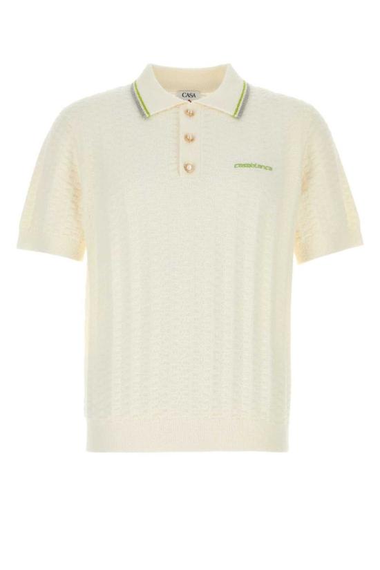 26SS 카사블랑카 폴로 티셔츠 MSP26KW121401 WHITE