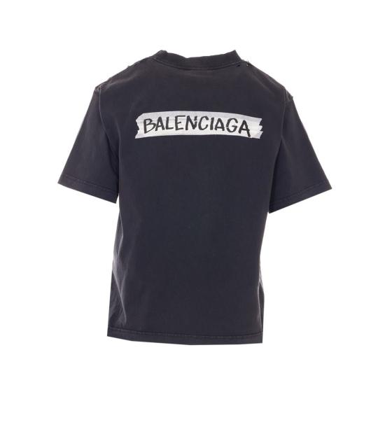 26SS 발렌시아가 반팔 티셔츠 850990TTVL61041 Black - BALENCIAGA