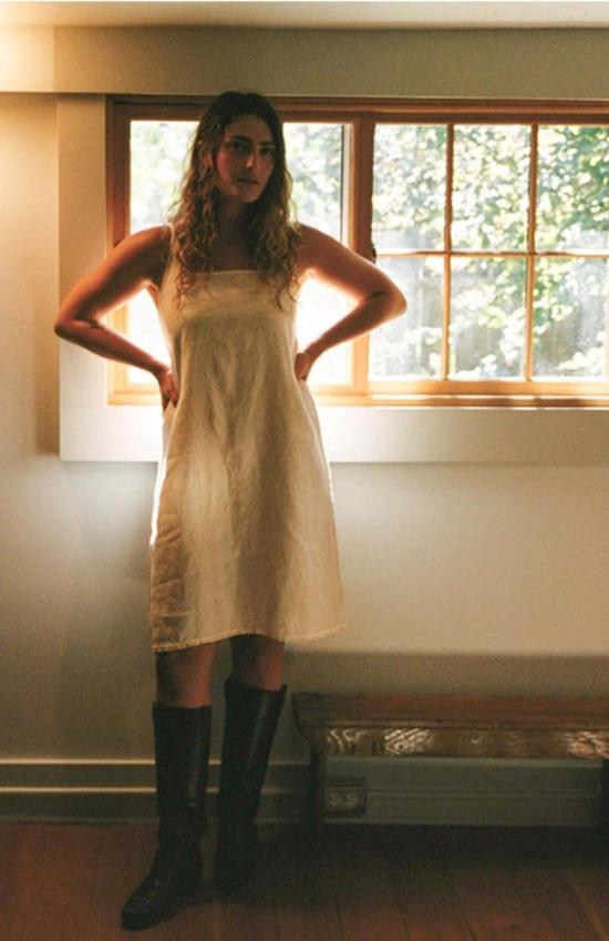  LA RELAXED 숏 원피스 라 릴렉스드 자르댕 린넨 드레스 - OTHER BRANDS