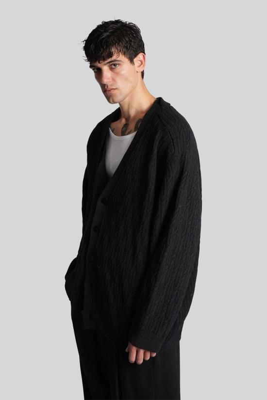 25FW 마리아노 가디건 422177 MGFW25CA01886 Black - MAGLIANO