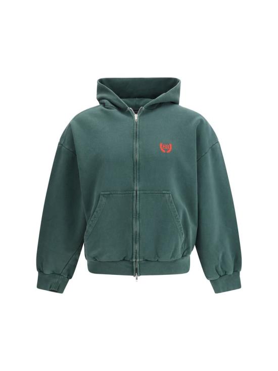 26SS 발렌시아가 후드 티셔츠 803264TSVC6 3044 GREEN