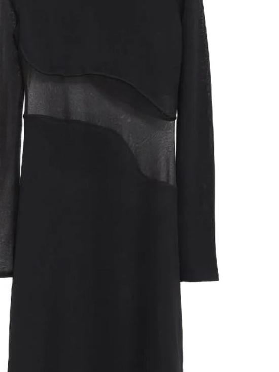 25FW 알라이아 롱 원피스 AA9R2801K061B995 Black - ALAIA