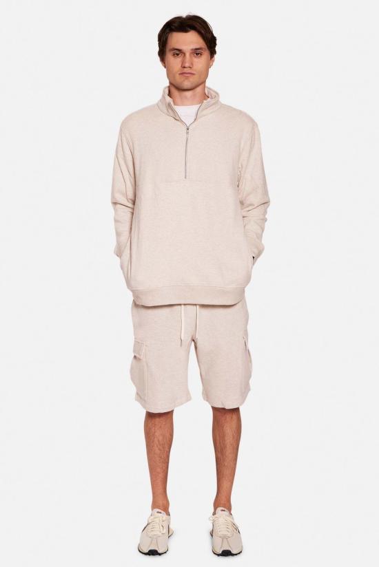  블루&크림 숏팬츠 블루앤크림 반담 카고 쇼트 오트밀 헤더 - BLUE&CREAM