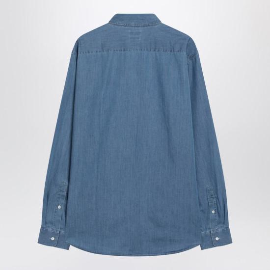 26SS 브루넬로 쿠치넬리 긴팔 셔츠 MR6830627DE S CUCIN C001 BLUE - BRUNELLO CUCINELLI