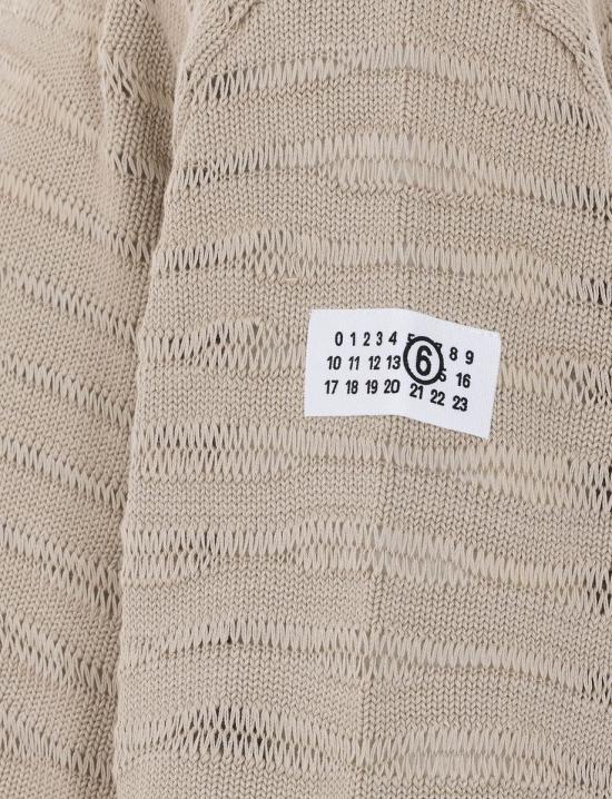 26SS MM6 메종마르지엘라 스웨터 SH0HL0036M13208106 Beige - MM6 MAISON MARGIELA