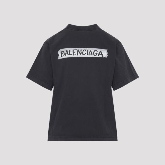 26SS 발렌시아가 반팔 티셔츠 850990 TTVL6 1041 Black - BALENCIAGA