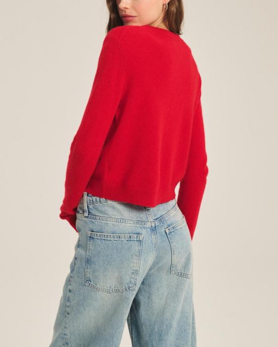  벨벳 가디건 놀리  레드 - VELVET