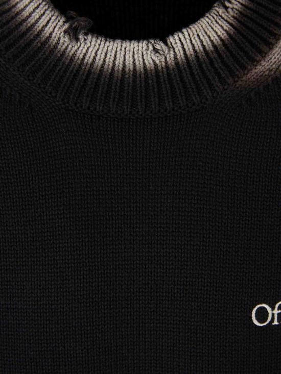 26SS 오프화이트 스웨터 OMHE20US26KNI003 001Black - OFF WHITE