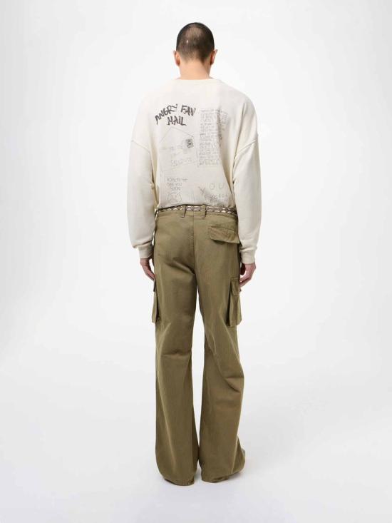 26SS 아워레가시 숏팬츠 M2244MU Uniform Olivbe Herringbone MILITARY GREEN - OUR LEGACY