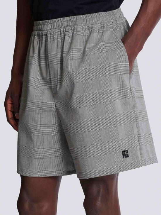 26SS 발망 숏팬츠 GH1PA145WD37 EABNOIR BLANC BLACK WHITE - BALMAIN