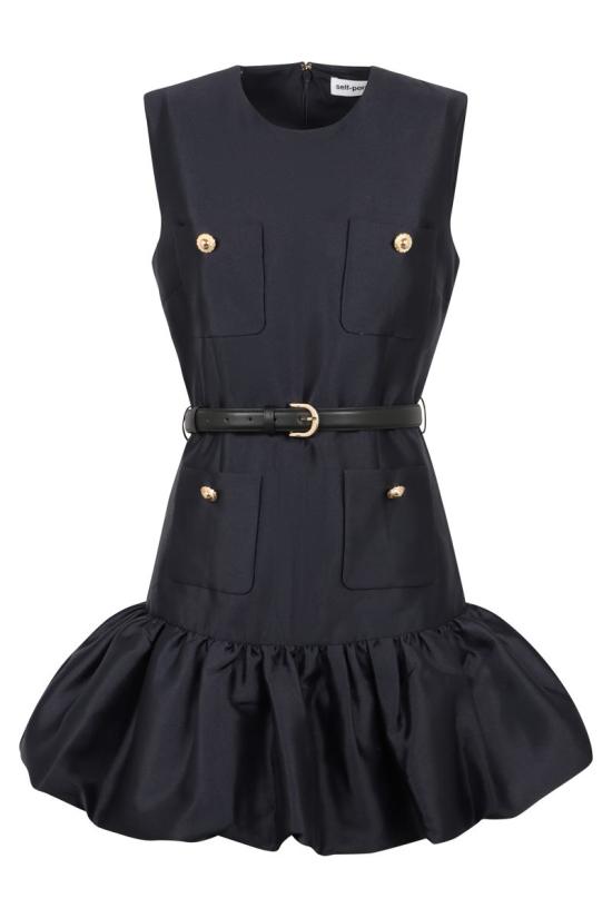 25FW 셀프 포트레이트 롱 원피스 PF25017SBL BLUE