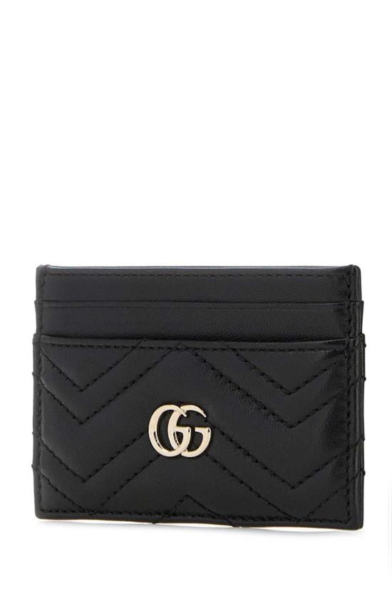 26SS 구찌 GG 마몽 카드 케이스 443127AAET8 1000 Black - GUCCI